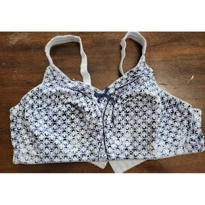 NWOT 38B Comfort Choice Wirefree Back Hook Seamless Leisure Bra Blue 97226